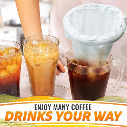 5.3 In Thai Tea Strainer, Fine Mesh Cloth, Stainless Steel Handle - style: Tea Filters