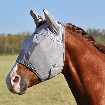 Cashel Crusader Fly Mask, Long Nose with Ears - color: Grey