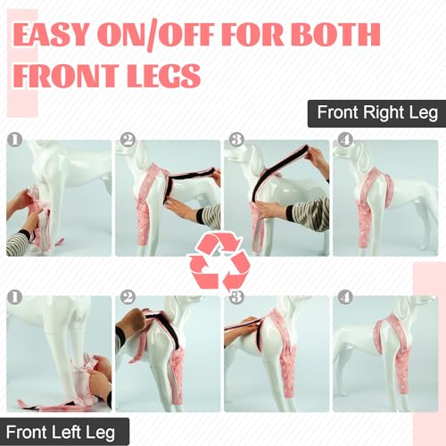 Dog No Lick Leg Sleeve Prevent Scratching Front Leg's Skin - color: Rabbit, size: S