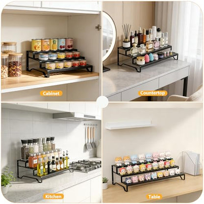 Expandable Can Organizer for Pantry, 3 Tier Metal Canned Food Storage 2Pack - size: 3tier*2pack