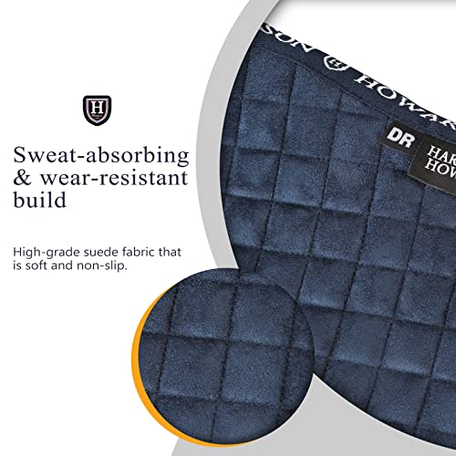 Harrison Howard Dressage Saddle Pad, Saddle Pad for Horses, High Wither - color: Navy