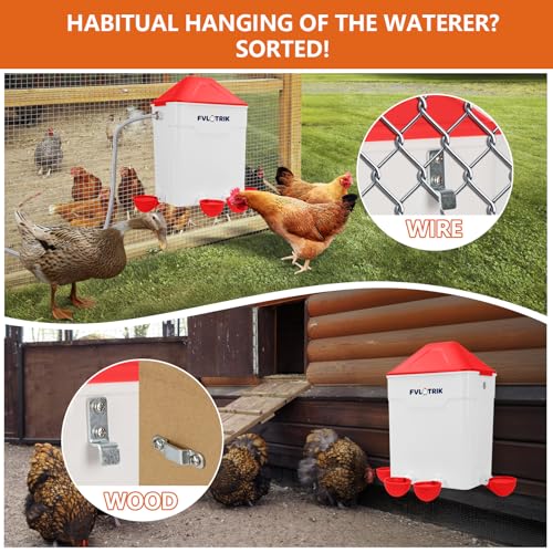 3 Gallon Automatic Chicken Waterer, Hands-Free Hydration