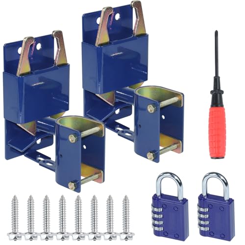 2 Way Farm Gate Latch for Gates with 1-5/8" to 2" Tubes, 2 Pack - color: 2x S16100100(Large Size Version 4.1"x 7.8")