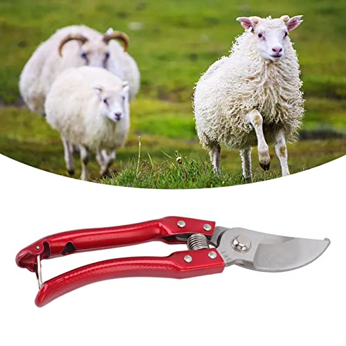 Walfront Goat Hoof Trimmers Sheep Hoof Shears Nonslip Stainless Steel Ergonomic Animal Nail Scissors for Pig Trotter Black