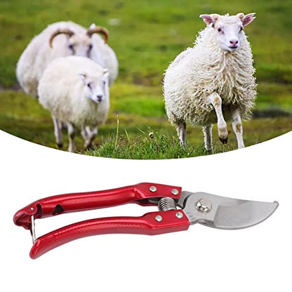 Walfront Goat Hoof Trimmers Sheep Hoof Shears Nonslip Stainless Steel Ergonomic Animal Nail Scissors for Pig Trotter Black