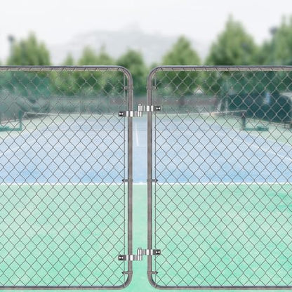 Insaga 2 Pack 1-3/8" Heavy Duty Chain Link Fence Gate Hinges, 304 Stainless Steel T-Post & Pipe Gate Hinge Kit with Frame and Post Brackets, Bolts & Nuts Included for Farm, Cattle, and Chain Link Gate - color: Lightweight, size: 1-3/8''-2Pack