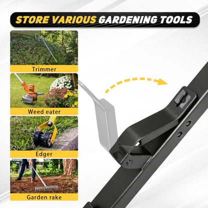 Black 4 Place Trimmer Weed Eater Rack for Enclosed & Open Trailer - size: 4 lock