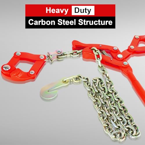 Barbed Wire Fence Stretcher, Steel 47.25" Chain Link Fence Strainer | Chain Link Puller Labor-Saving Lever Design Capacity 2200lbs - color: Red