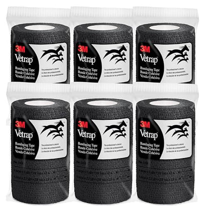 3M Vetrap - Individual Roll Black (Pack of 6)