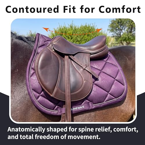 EQUINEWAVE Embossed All Purpose Saddle Pad - color: HORTENIA