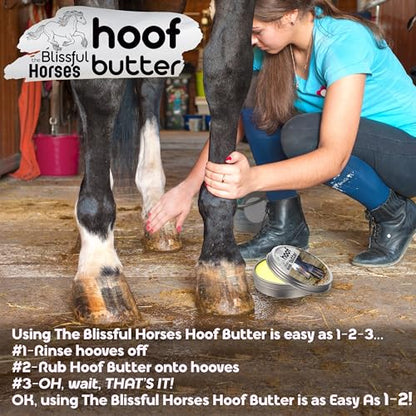 The Blissful Horses Hoof Butter All Natural Support for Your Horse's Hooves, 4-Ounce - size: 4-Ounce