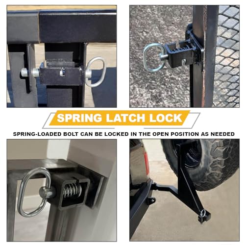 5/8" Weld-On Spring Latch Assembly, Trailer Gate Latch with Plain Tube | Spring Loaded Bolt, Trailer Gate Latch, Pack of 2