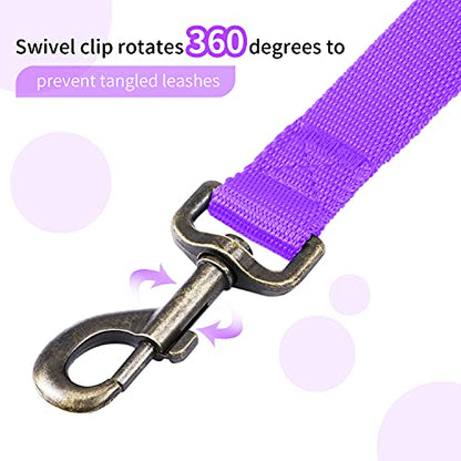 HIKISS Long Dog Leash Obedience Recall Training Agility Lead with Thickening Material for Large Dog - 15ft 20ft 30ft 50ft 100ft Training Leash(Purple 15ft) - color: T8:Large Dog Thicken purple, size: 15 Feet