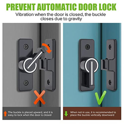 Barn Door Lock Hardware, 90 Degree Flip Latch Privacy Lock, Luminous-2PCS | Heavy Duty Zinc Alloy Sliding Barn Door Latch for Bathroom, Bedroom, Closet, Garage, Shed and Gate - color: Luminous-2PCS