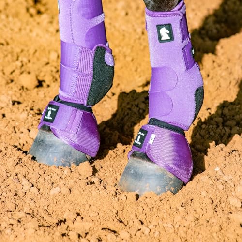 Classic Equine Dyno Turn Bell Boots - color: Violet Purple, size: Small