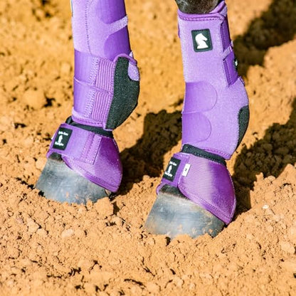 Classic Equine Dyno Turn Bell Boots - color: Violet Purple, size: Small