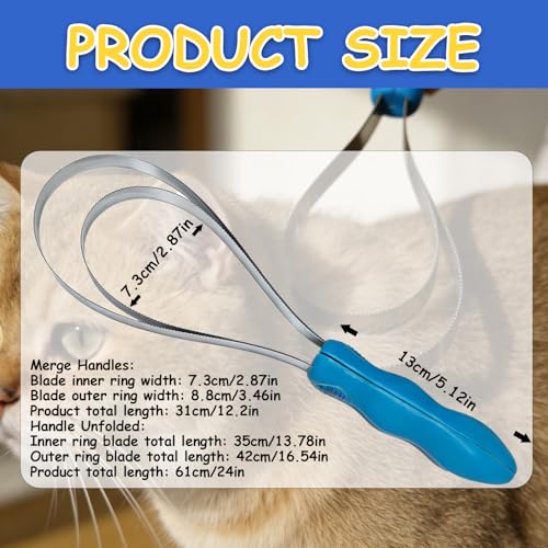 Deshedding Tool Grooming Brush for Horse Dog Cat(Double Loop) - color: Double Loop