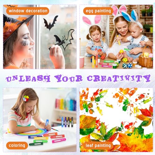20 Sets 240 Pcs Tempera Paint Sticks Bulk for Kids