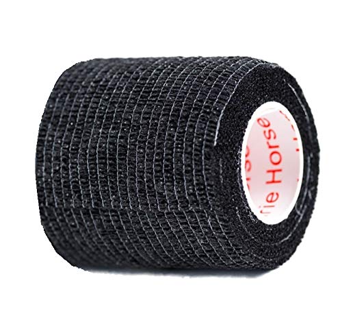 2 Inch Self Adhesive Bandage Wrap & Athletic Tape - 6Pk, Black - color: Black, size: 6 Rolls