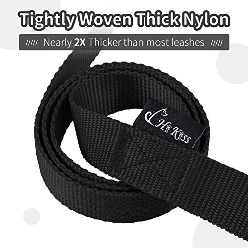 HIKISS Long Dog Leash Obedience Recall Training Agility Lead with Thickening Material for Large Dog - 15ft 20ft 30ft 50ft 100ft Training Leash(Black 15ft) - color: T1:Large Dog Thicken black, size: 15 Feet