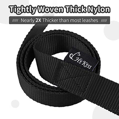 HIKISS Long Dog Leash Obedience Recall Training Agility Lead with Thickening Material for Large Dog - 15ft 20ft 30ft 50ft 100ft Training Leash(Black 15ft) - color: T1:Large Dog Thicken black, size: 15 Feet