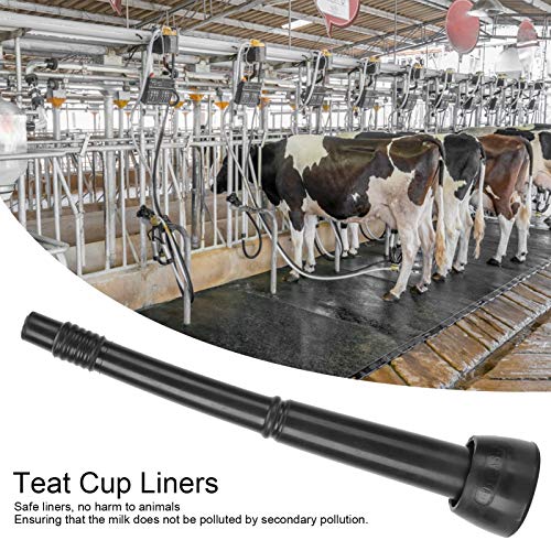 4 PCS Milking Machine Liners, Milk Liner Soft Rubber Teat Cup Liners, Milking Liner Replacement 300mm, fits for Milking Machine, Milk Hall, Milking Cup Group, for Goat, Cattle