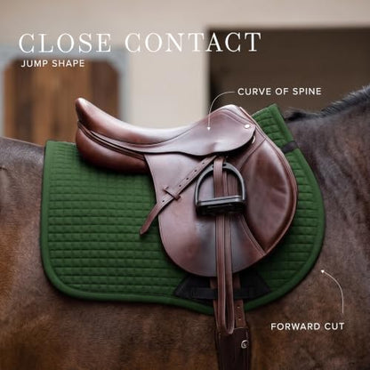 Equestrian Stockholm Close Contact Horse Saddle Pad for Jumping - color: Green