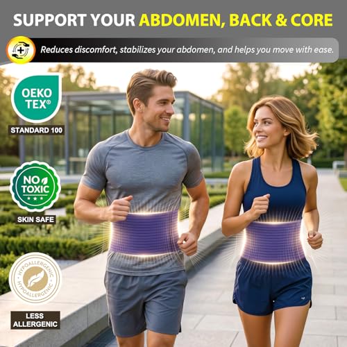 BLITZU Umbilical Hernia Belt for Men Women. Abdominal Binder Support Truss - size: Large-X-Large