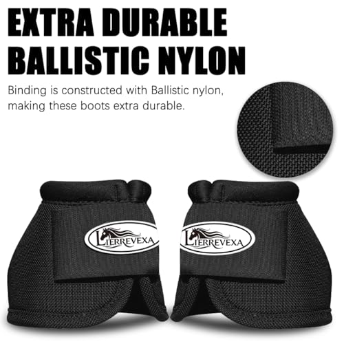 Ballistic Nylon Horse Bell Boots Large - Overreach Protection - size: Large