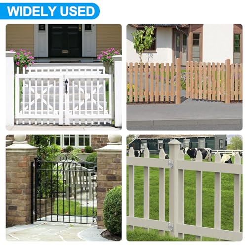 Wall Mount Gate Hinges, 2 Pack Farm & Chain Link Gate Hinges with 5/8" Hinge Pin, Heavy Duty Wall Plate Hinges for Fence Posts(Screws Not Included) - size: 2 Pack (2 pcs)