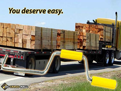 DC Cargo Mall Winch Strap Winder Easy Speedy Hand Roller for Winding Up Winch Straps, 18" Roll Up Bar for Flatbed Trailer Winches. - size: 1-pack, style: Winch Strap Winder