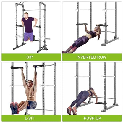 SELEWARE Dip Bar Attachment for Power Rack, 2 x 2 Tube, Multi Grip Handle - color: Dip Bar Attachment for 1" or 5/8" Hole of 3x3 inch Rack