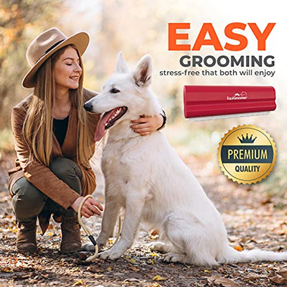 EquiGroomer 5-Inch Undercoat Deshedding Brush for Dogs & Cats, Red - color: Red, size: 5 Inch