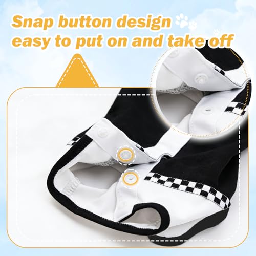 Dog Surgical Suit - Recovery Onesie for Dogs After Surgery, Spayed Female/Male Puppy, Breathable Anti-Lick Clothes, Alternative to Cone(Black and White-xs) - color: black and white, size: X-Small
