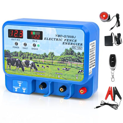 15.5J Electric Fence Charger, 15.5 Joules 600 Acres, Input 12V Output 12KV