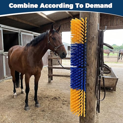 2Pcs Livestock Scratching Brush, Fence Mounted