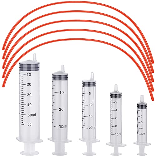 Jutom Puppy Feeding Tube Kit, 5 Pack 8 FR Tube and 5 Pack Kitten Syringe