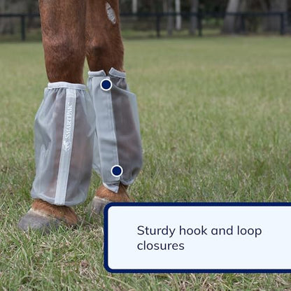 SmartEquine Deluxe Relaxed Fit Fly Boots for Horses, Pair (2), Horse Size