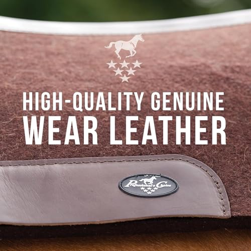 Professional's Choice 100% Steam-Pressed Wool Felt Western Saddle Pad - color: Chocolate, size: 31" x 32" x 1"