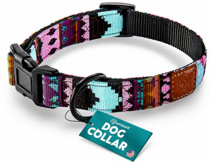 Embark Dog Collar - Adjustable Heavy Duty Outdoor Pet Training Collar - color: Aztec, size: Medium