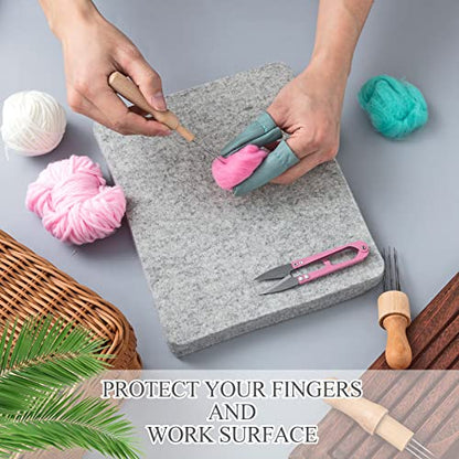Irenare 148 Pcs Needle Felting Kit, 8x10 Mat Needles Tool Set