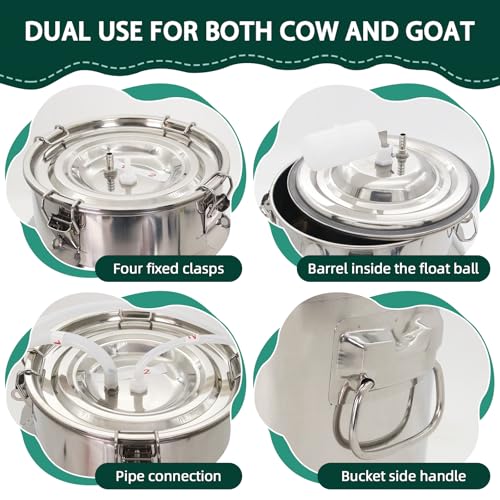 14L High Power Cow Milking Machine Portable Rechargeable Pulse & Vacuum - size: 14L High Power Cow Electric Milker