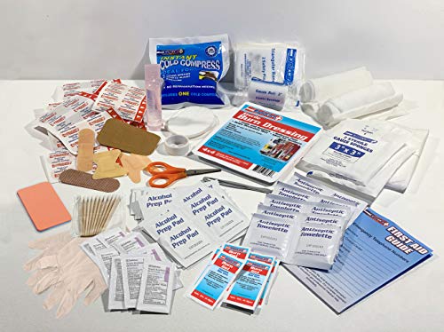 Rapid Care First Aid 839-1-12AN Premium Commercial Grade 25 Person First Aid Kit, Exceeds OSHA/ANSI 2015 Standards, in Detachable Wall Mountable Poly Case