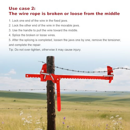 Heavy Duty Steel Wire Fence Stretcher Tool, All Purpose Fence Stretcher