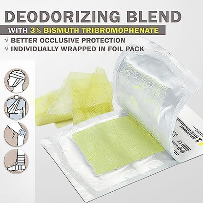 EVERLIT Xeroform Petrolatum Dressing | Sterile, Non-Adherent Occlusive Fine Mesh Gauze Pad | Non-Toxic, Gentle Patch for Burns, Laceration, Surgical Incisions & Skin Grafts (5" x 9" | Pack of 25) - size: 5" x 9" | Pack of 25