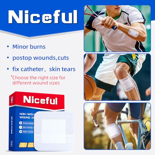 Niceful Island Dressing 6"x6" Bandages, 50Pcs Individually Wrapped - size: 6"x6"(50 Dressing)