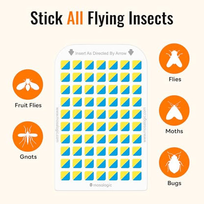 Mosalogic Sticky Card Refills Replacement Glue Cards,Fly Insect Trap 10pack - color: White, size: 10 Refills