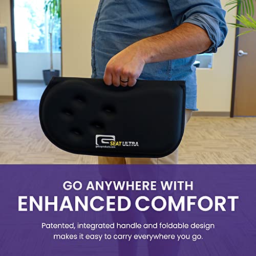 GSeat Ultra Orthopedic Gel and Foam Seat Cushion (Gray) – for Coccyx, Back, Tailbone, Prostate, Postnatal, and Sciatica Pain/Discomfort – Office, Car, Chair, Travel - color: Gray