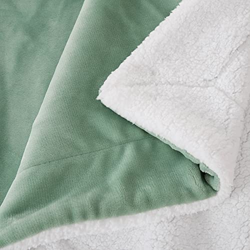 SOCHOW Sherpa Fleece Throw Blanket, Celadon, 50x60 inches | Double-Sided Super Soft Luxurious Plush Blanket Throw Size - color: Celadon, size: 50"×60"