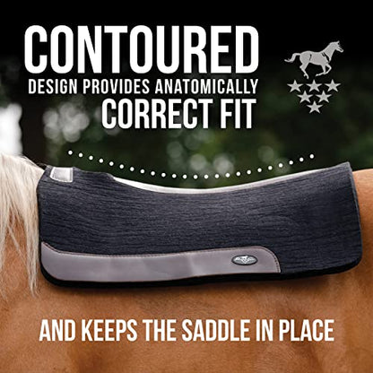 Professional's Choice 100% Steam-Pressed Wool Felt Western Saddle Pad - color: Tan, size: 28" x 30" x 1"